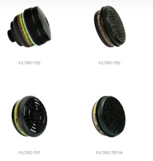 Filtros protección contra gases, vapores, partículas y combinados