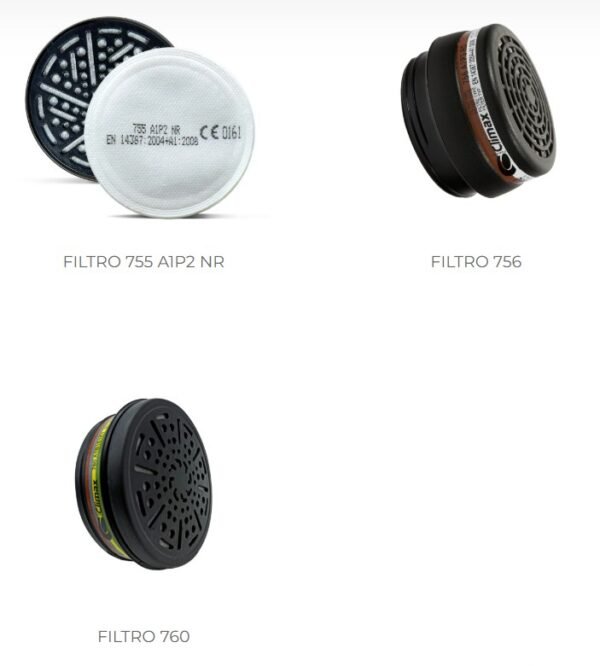 Filtros protección contra gases, vapores, partículas y combinados