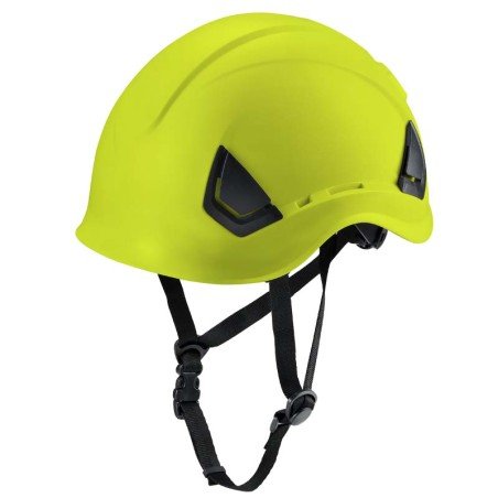 casco-amarillo-fluorescente-con-ventilacion-y-barboquejo CASCO BLANCO CON VENTILACIÓN Y BARBOQUEJO AEL PRO VENT